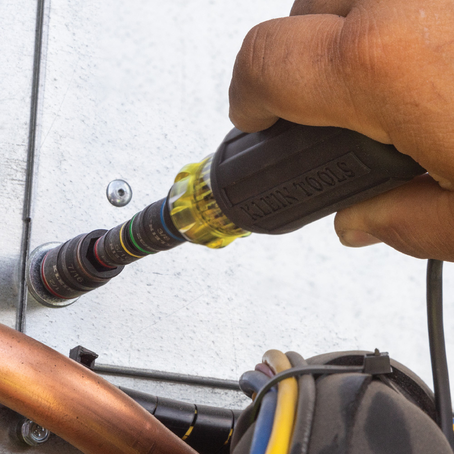 Klein 32910 7-In-1 Impact Flip Socket | Budco Cable